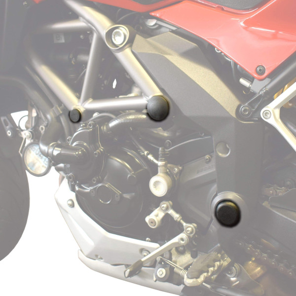 Pyramid Plastics Pyramid frame end caps | matte black | ducati multistrada 1200/s 2010>2014